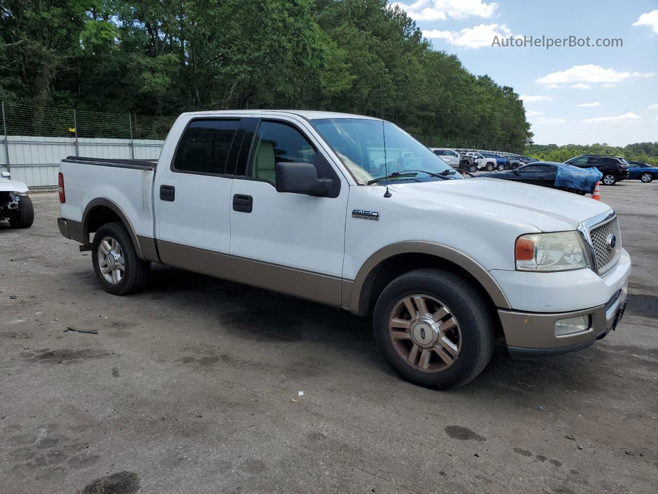 2004 Ford F150 Supercrew White vin: 1FTPW12564KC54043