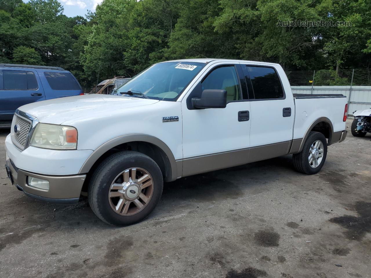 2004 Ford F150 Supercrew White vin: 1FTPW12564KC54043