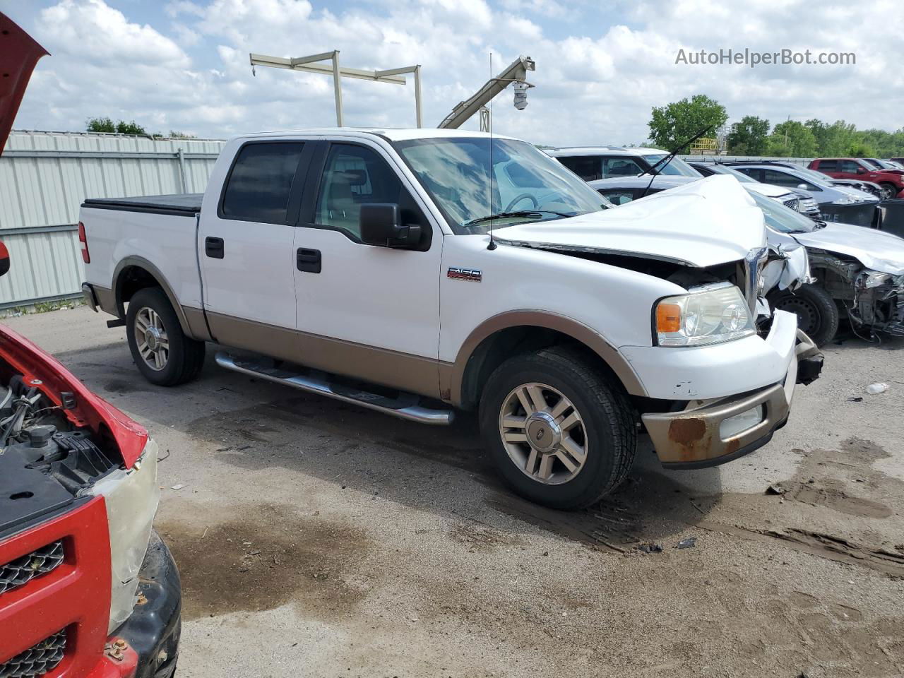 2005 Ford F150 Supercrew White vin: 1FTPW12585KC66759