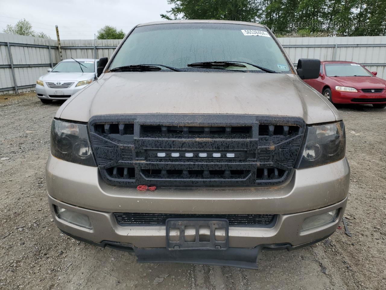 2005 Ford F150 Supercrew Beige vin: 1FTPW12585KE28406