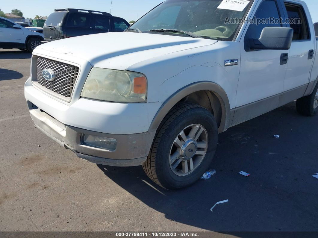 2005 Ford F-150 Lariat/xlt White vin: 1FTPW125X5KC36582