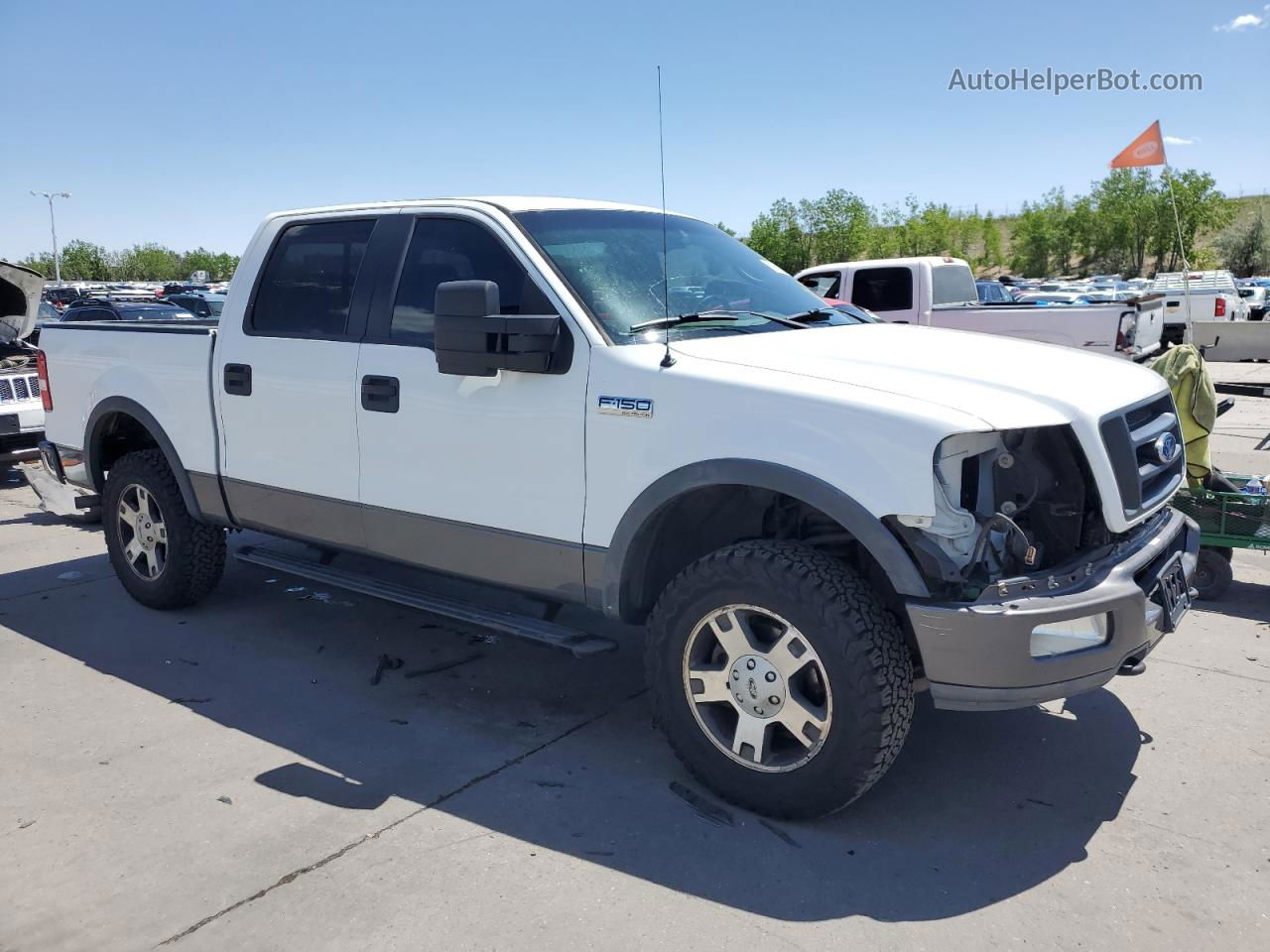 2005 Ford F150 Supercrew Белый vin: 1FTPW14505FA31911