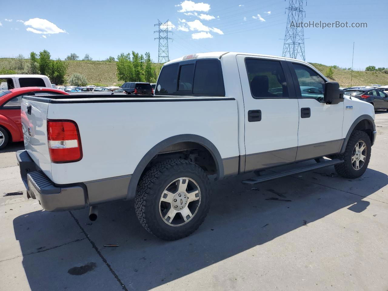 2005 Ford F150 Supercrew Белый vin: 1FTPW14505FA31911