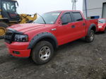 2004 Ford F150 Supercrew Red vin: 1FTPW14514KB60097