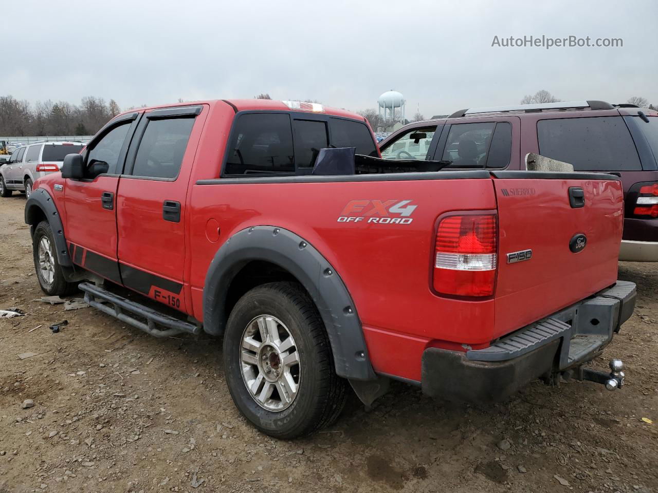 2004 Ford F150 Supercrew Red vin: 1FTPW14514KC47594