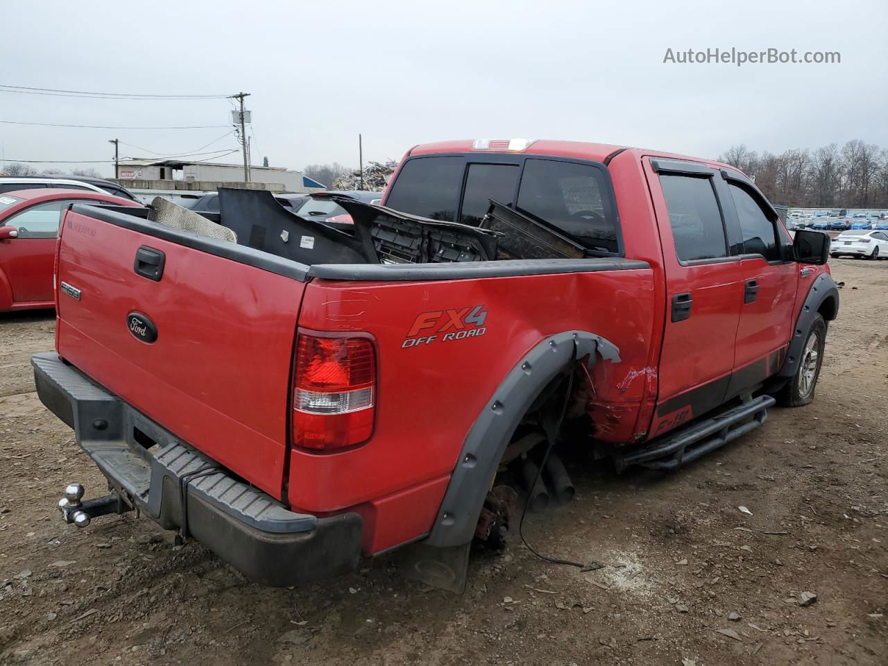 2004 Ford F150 Supercrew Red vin: 1FTPW14514KC47594