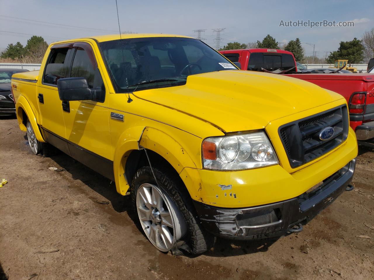 2004 Ford F150 Supercrew Yellow vin: 1FTPW14514KC59938