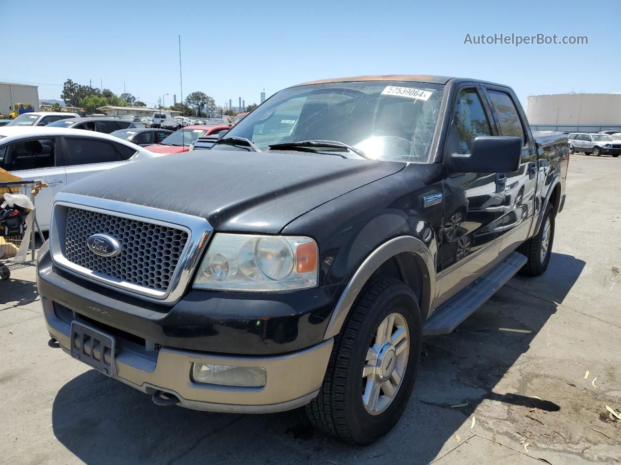 2004 Ford F150 Supercrew Black vin: 1FTPW14514KC63018