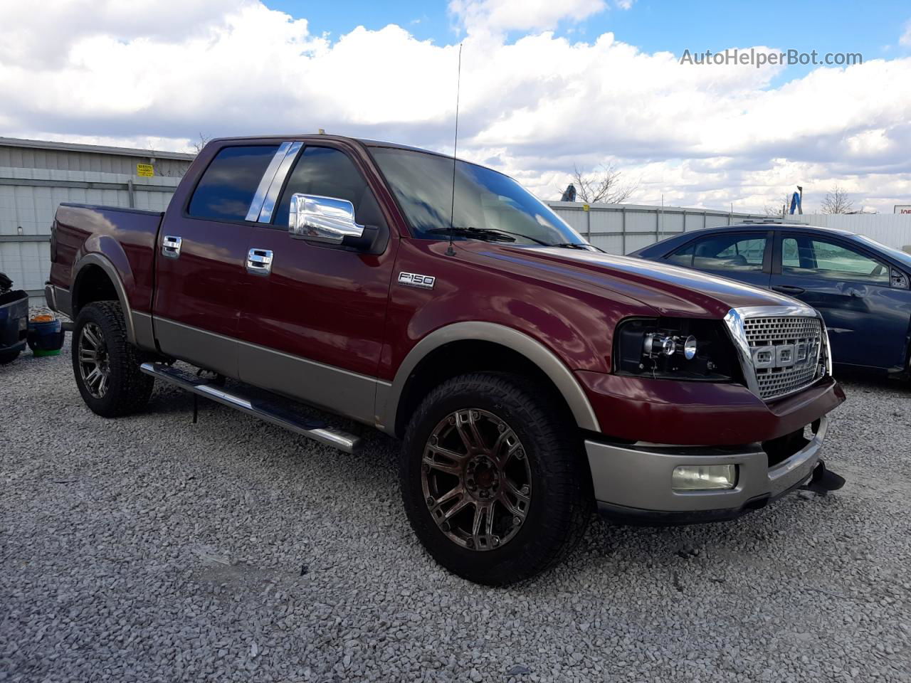 2004 Ford F150 Supercrew Burgundy vin: 1FTPW14514KC66629