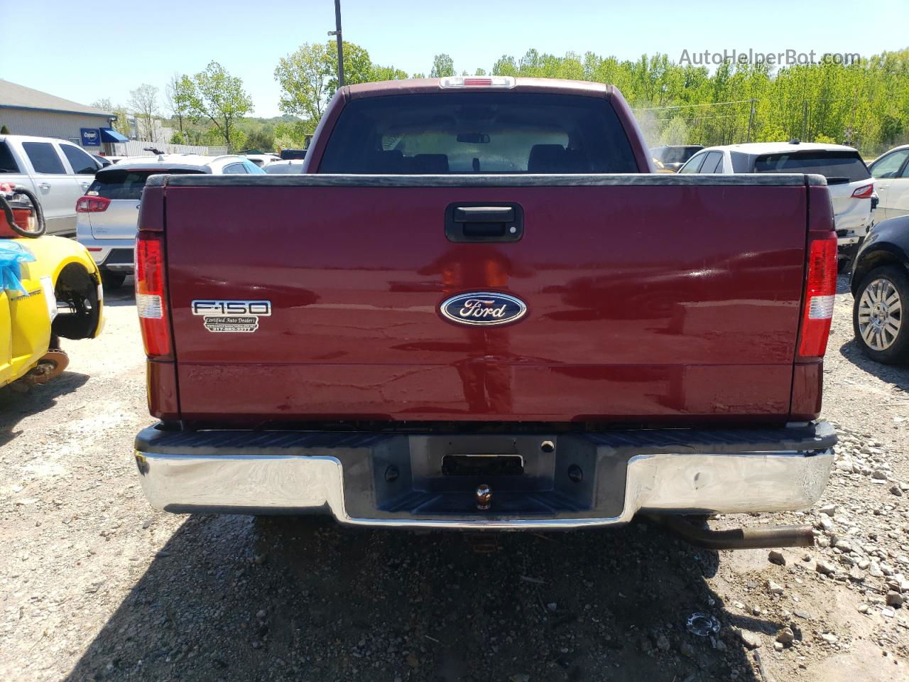 2004 Ford F150 Supercrew Burgundy vin: 1FTPW14514KC72205