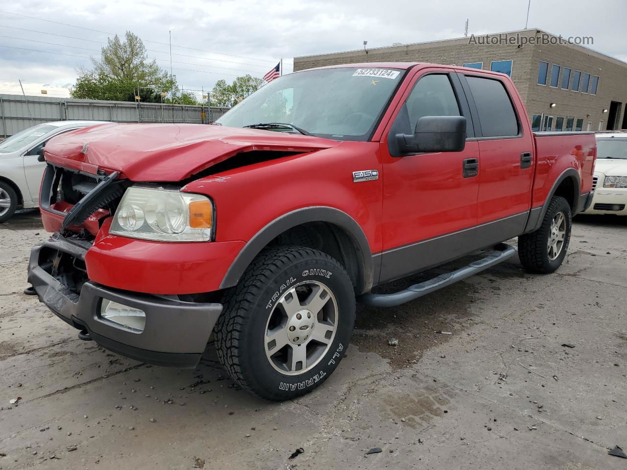 2005 Ford F150 Supercrew Красный vin: 1FTPW14515FA79952