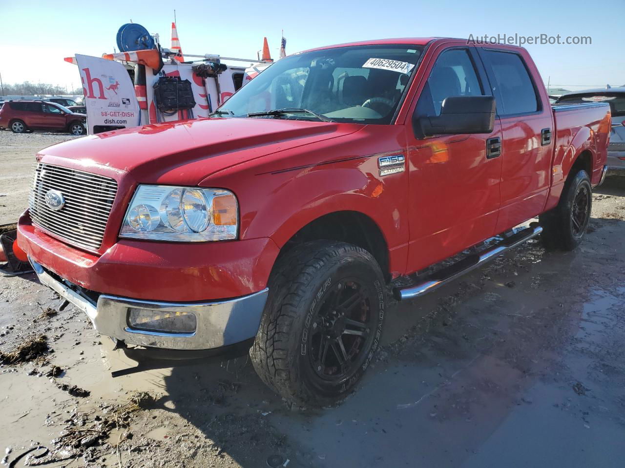 2005 Ford F150 Supercrew Красный vin: 1FTPW14515FB43326