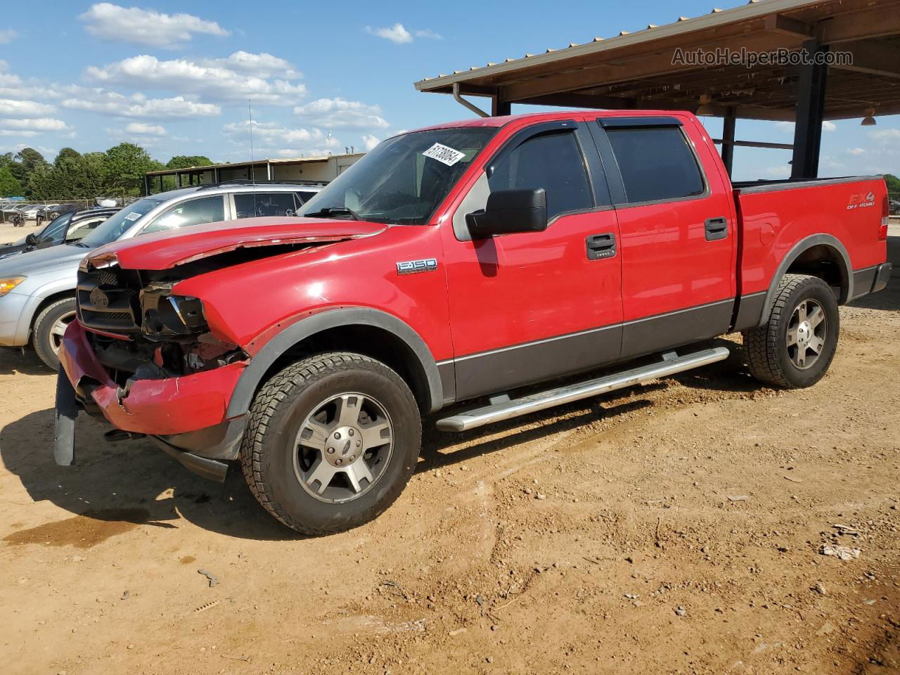 2005 Ford F150 Supercrew Red vin: 1FTPW14515KD33747