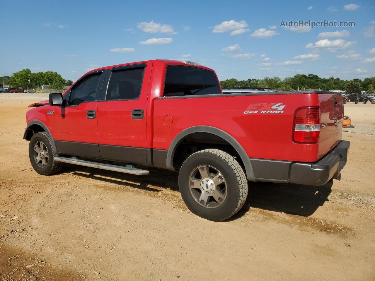 2005 Ford F150 Supercrew Red vin: 1FTPW14515KD33747
