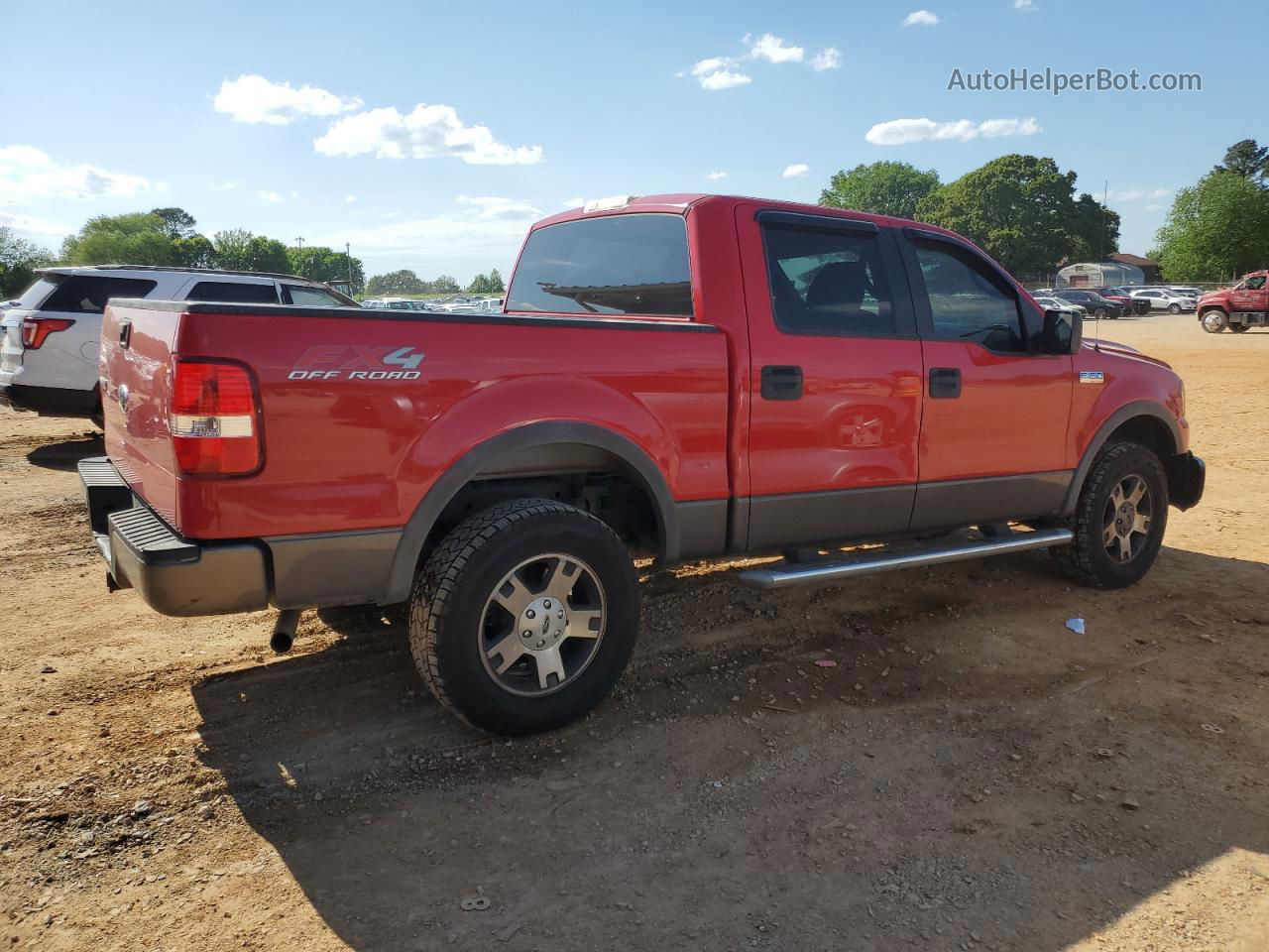 2005 Ford F150 Supercrew Red vin: 1FTPW14515KD33747