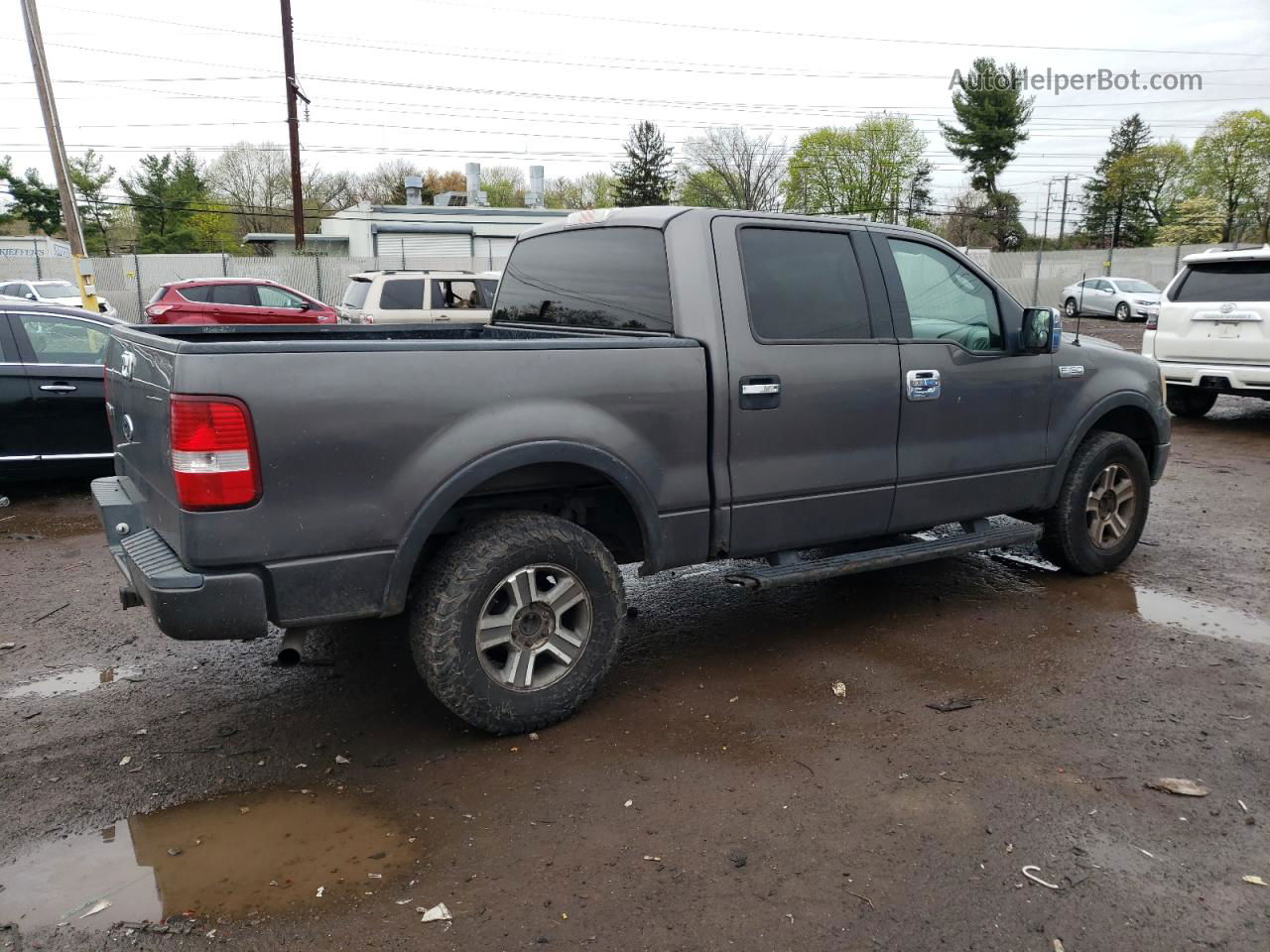 2004 Ford F150 Supercrew Gray vin: 1FTPW14524KA76001