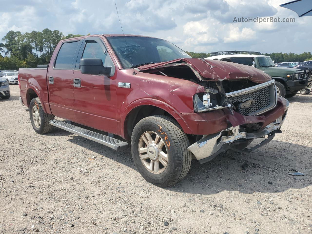 2004 Ford F150 Supercrew Red vin: 1FTPW14524KB47200