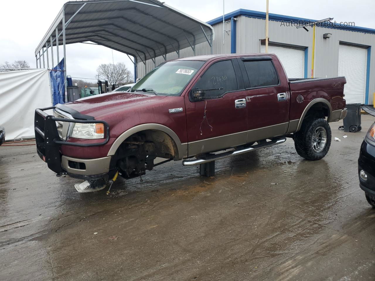 2004 Ford F150 Supercrew Burgundy vin: 1FTPW14524KC04401