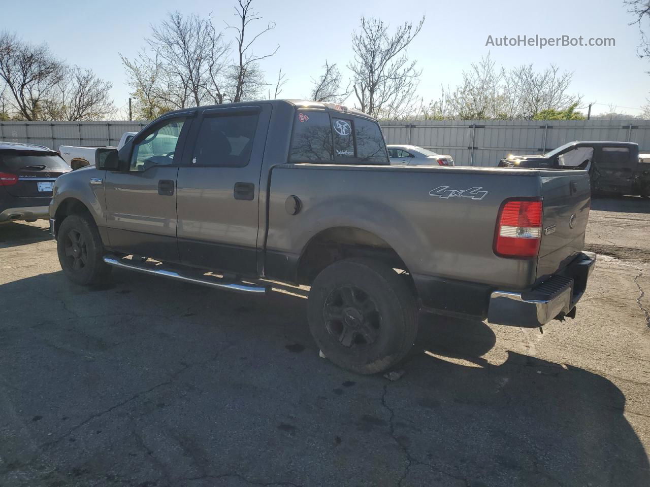 2004 Ford F150 Supercrew Gray vin: 1FTPW14534FA25339