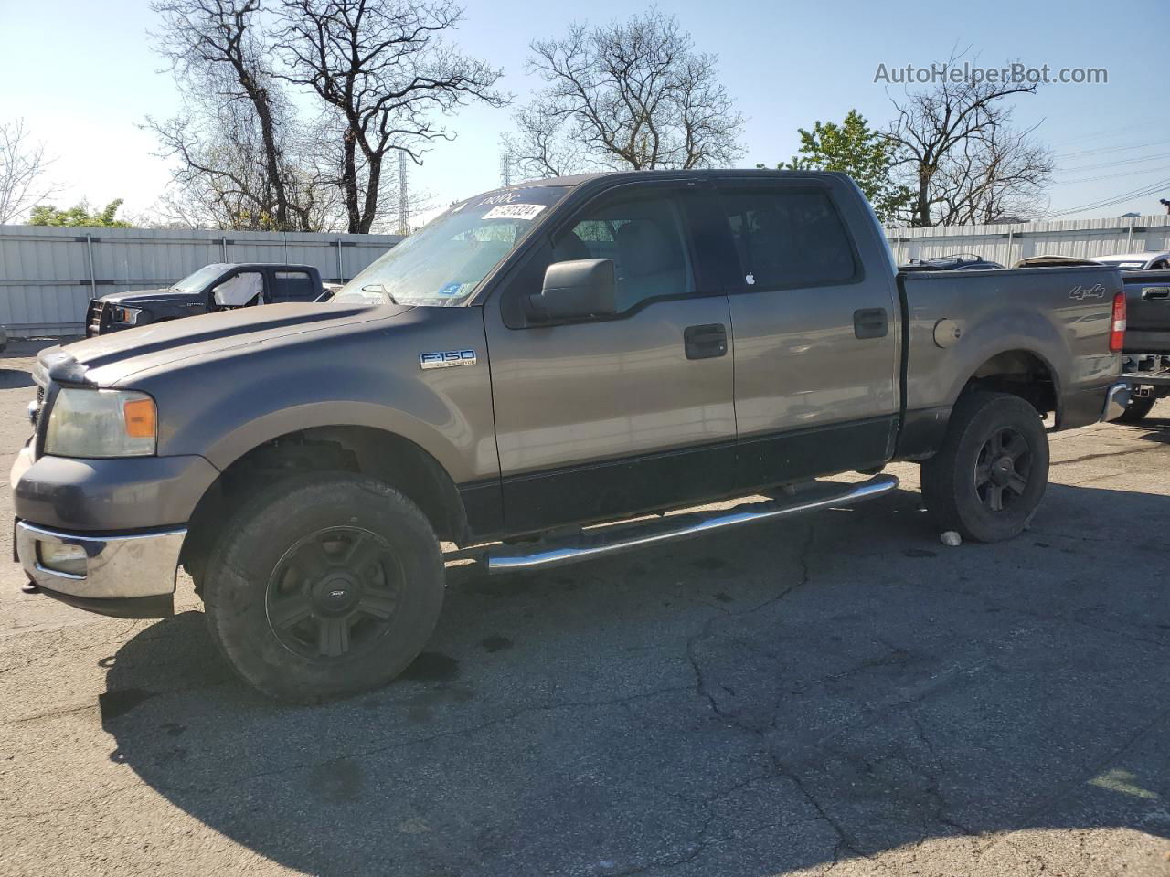 2004 Ford F150 Supercrew Gray vin: 1FTPW14534FA25339