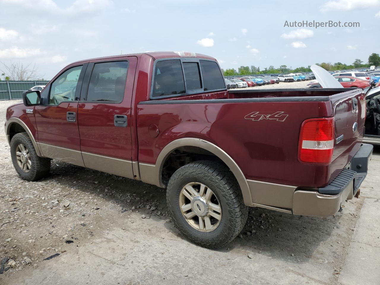 2004 Ford F150 Supercrew Burgundy vin: 1FTPW14534KC92116