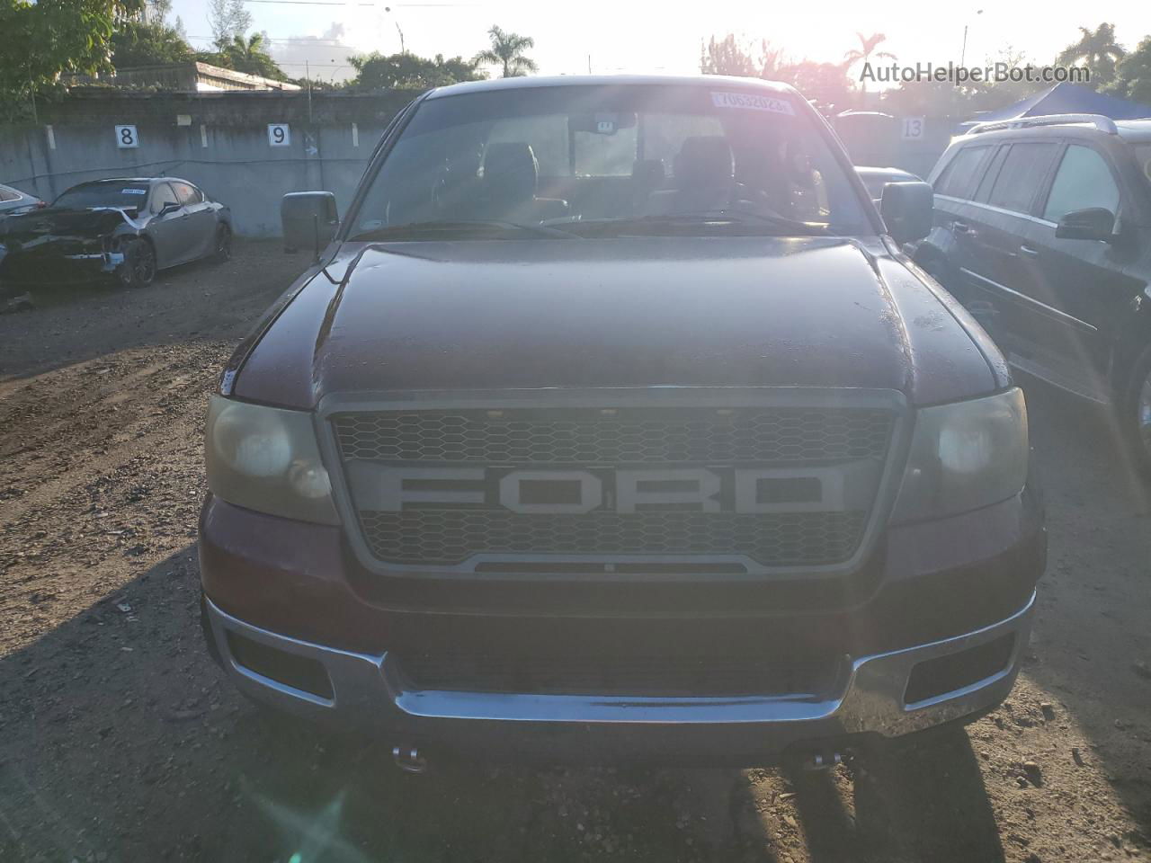 2005 Ford F150 Supercrew Burgundy vin: 1FTPW14535KD00703