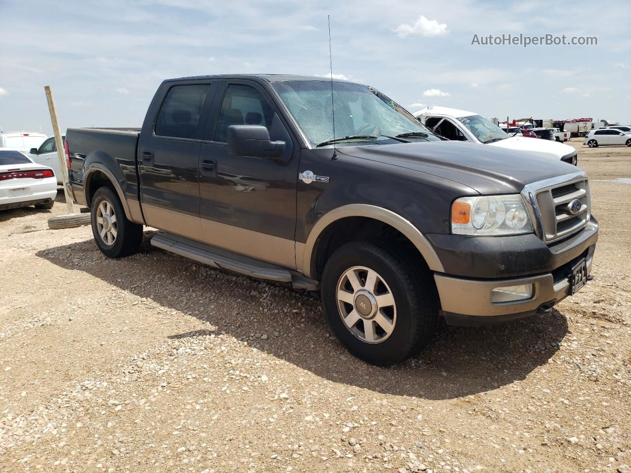 2005 Ford F150 Supercrew Brown vin: 1FTPW14535KD70086