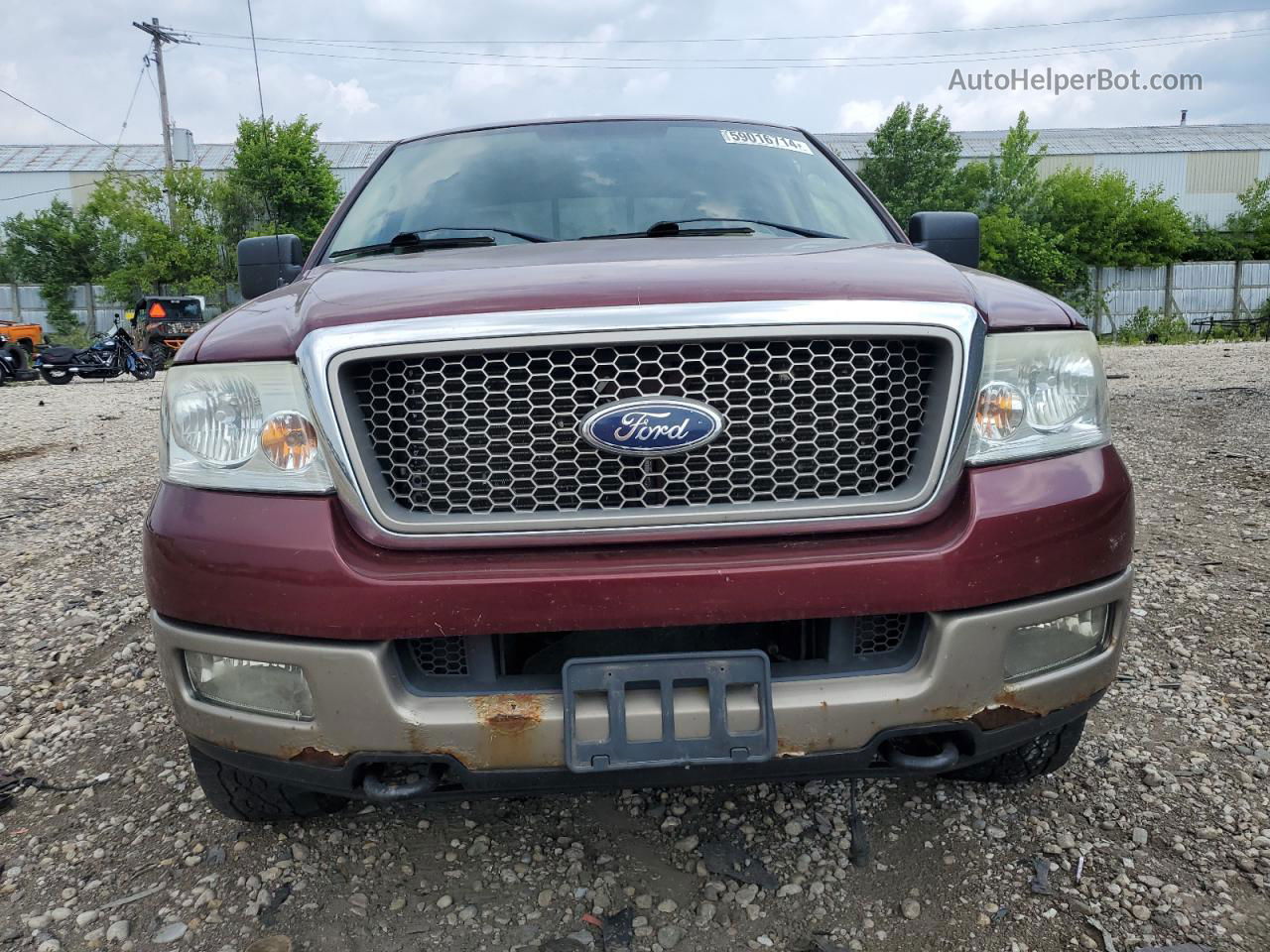 2005 Ford F150 Supercrew Бордовый vin: 1FTPW14535KE85951