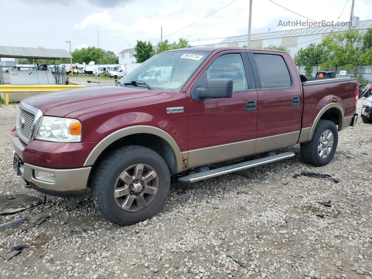 2005 Ford F150 Supercrew Burgundy vin: 1FTPW14535KE85951