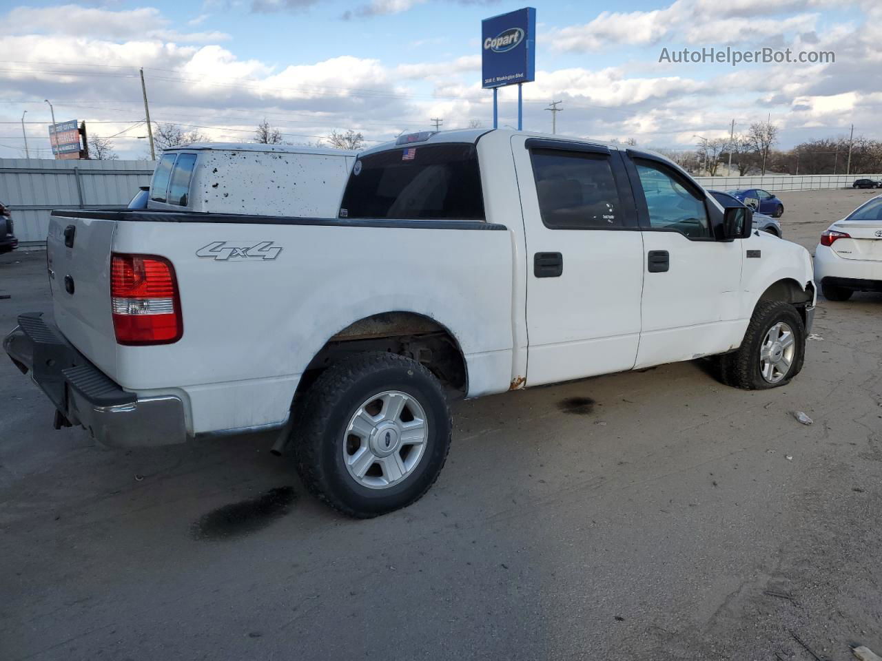 2004 Ford F150 Supercrew White vin: 1FTPW14544KB97337