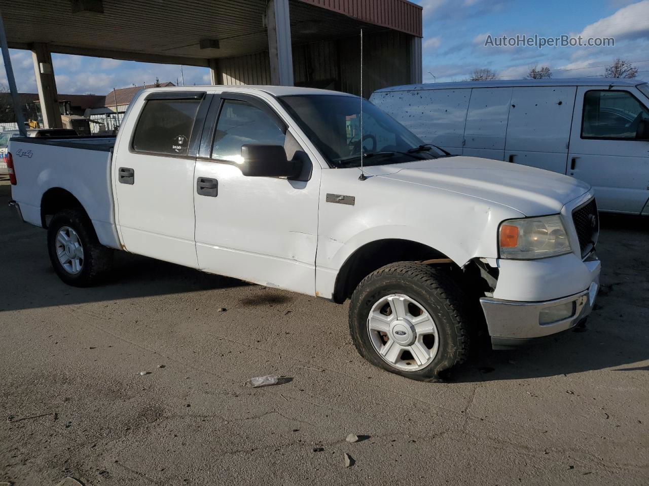 2004 Ford F150 Supercrew White vin: 1FTPW14544KB97337