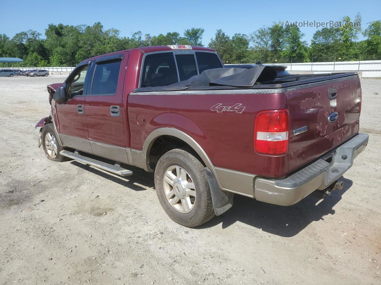 2004 Ford F150 Supercrew Burgundy vin: 1FTPW14544KC15545