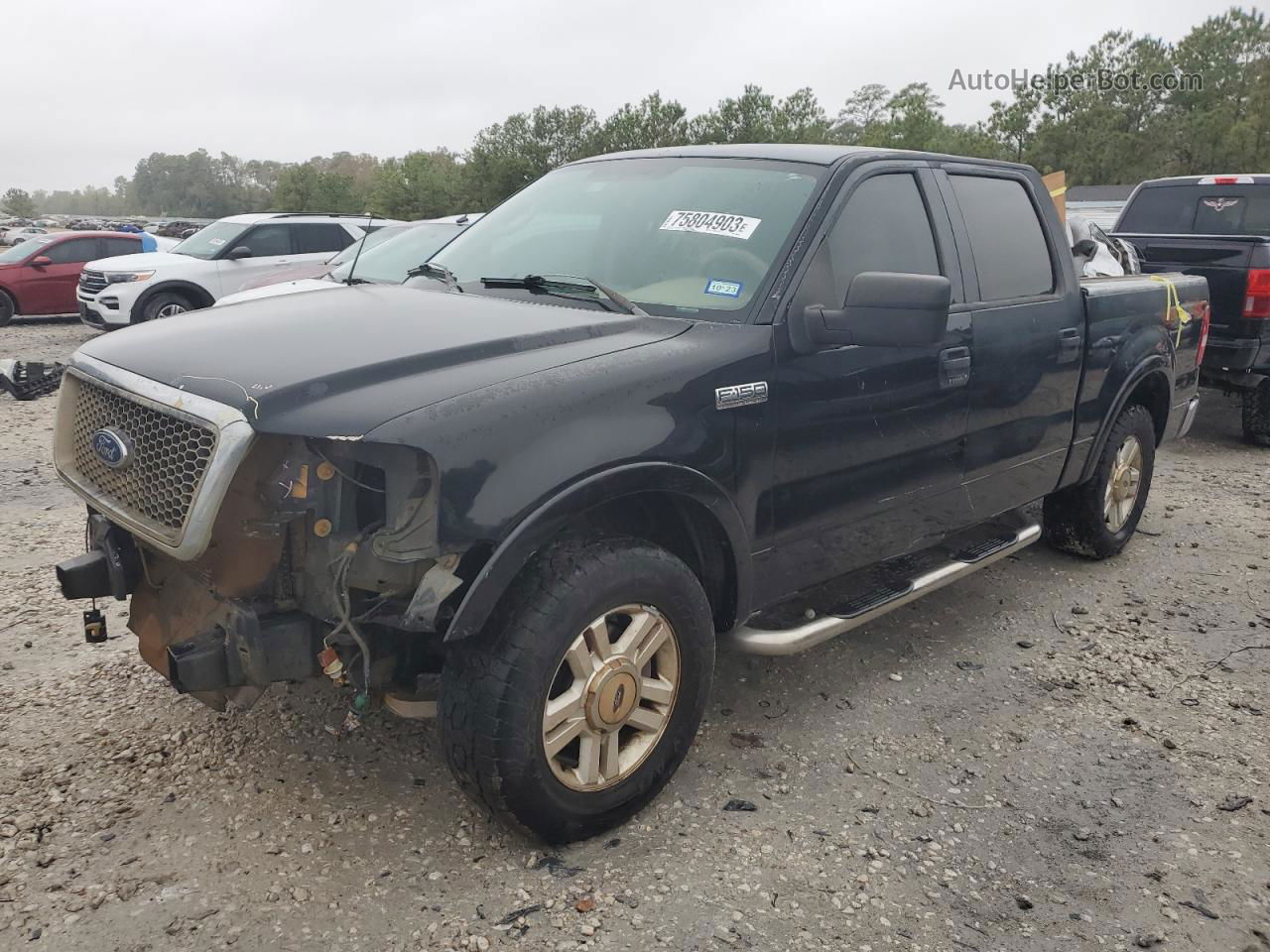 2004 Ford F150 Supercrew Black vin: 1FTPW14544KC86566