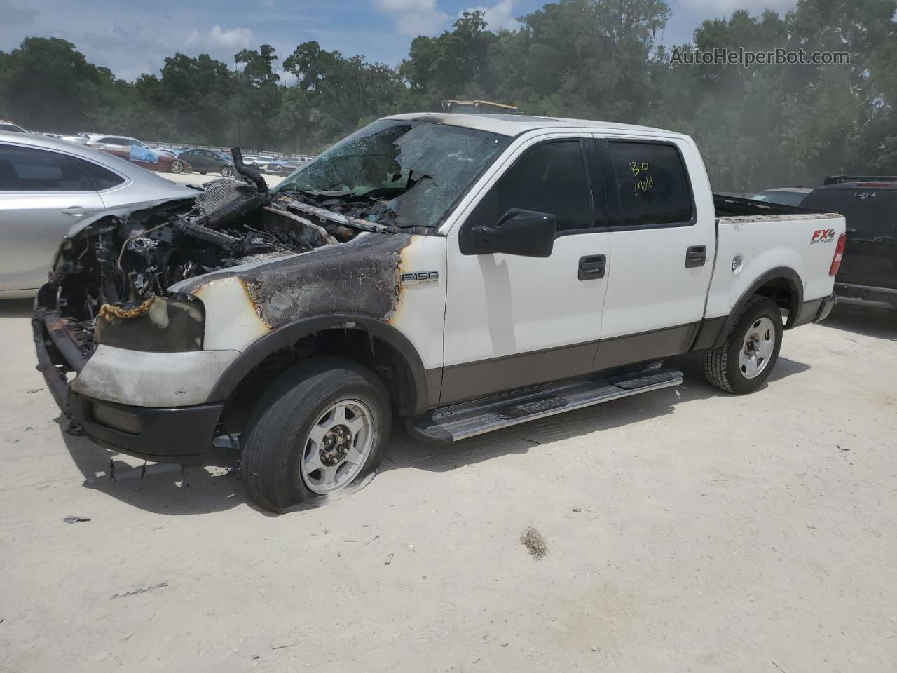 2004 Ford F150 Supercrew White vin: 1FTPW14544KC99379