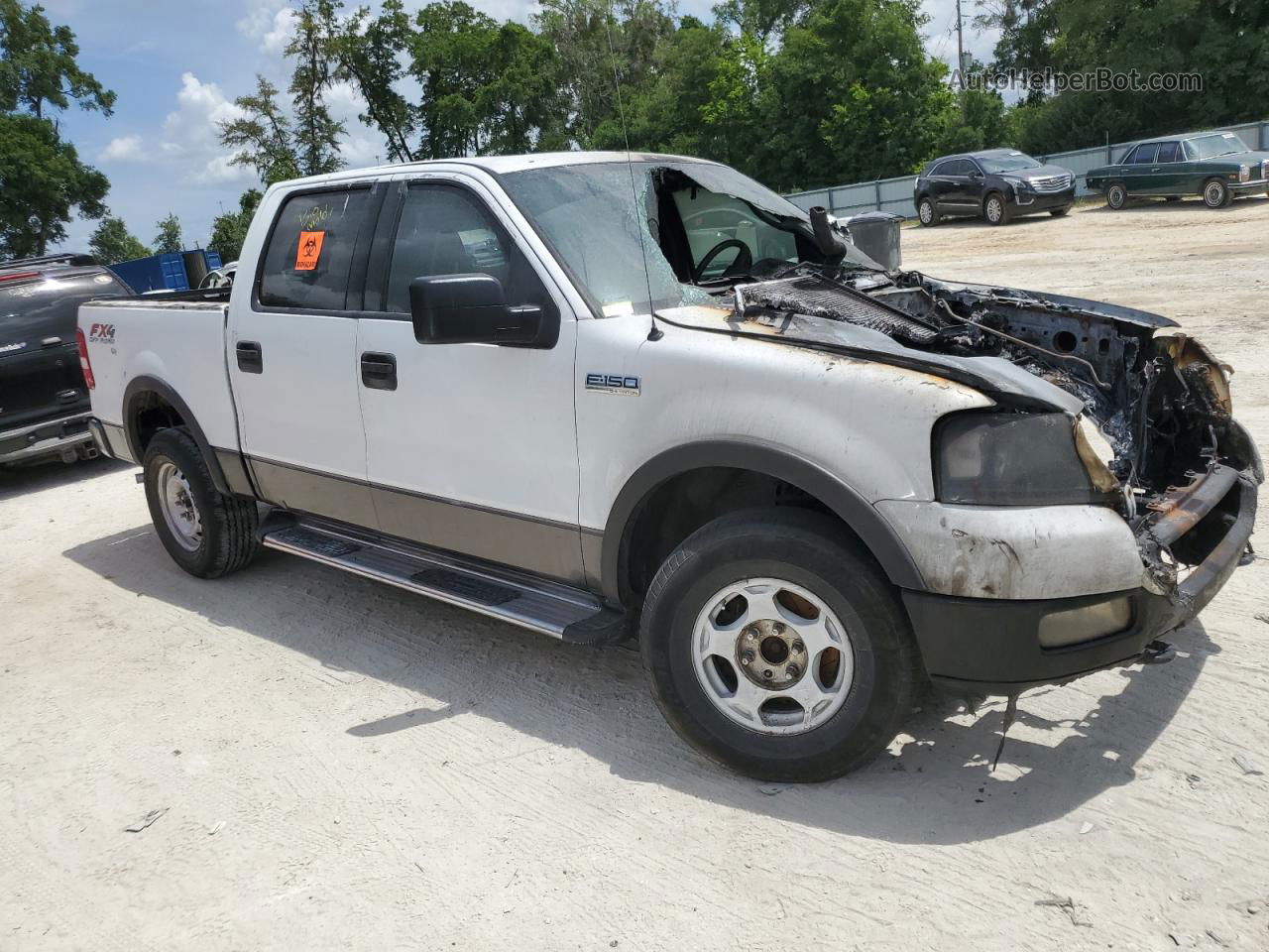 2004 Ford F150 Supercrew White vin: 1FTPW14544KC99379