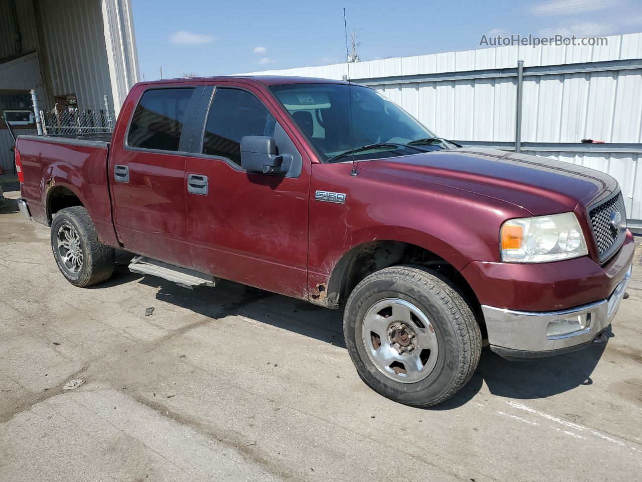 2005 Ford F150 Supercrew Темно-бордовый vin: 1FTPW14545FA80237