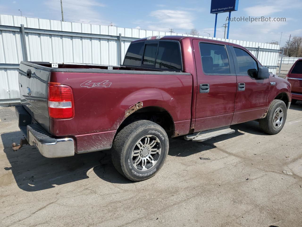 2005 Ford F150 Supercrew Темно-бордовый vin: 1FTPW14545FA80237