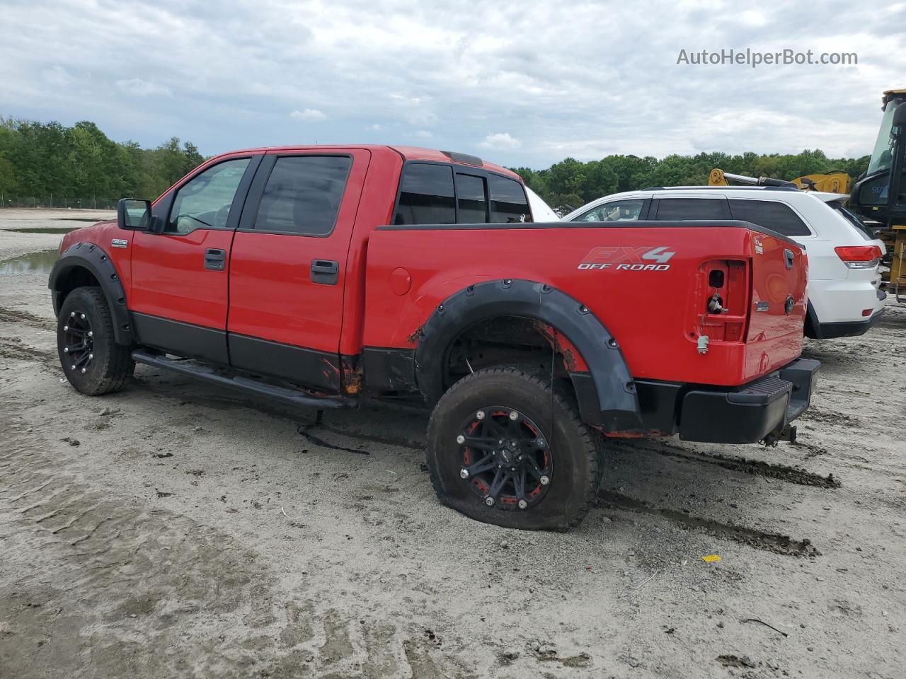 2005 Ford F150 Supercrew Red vin: 1FTPW14545KE83173