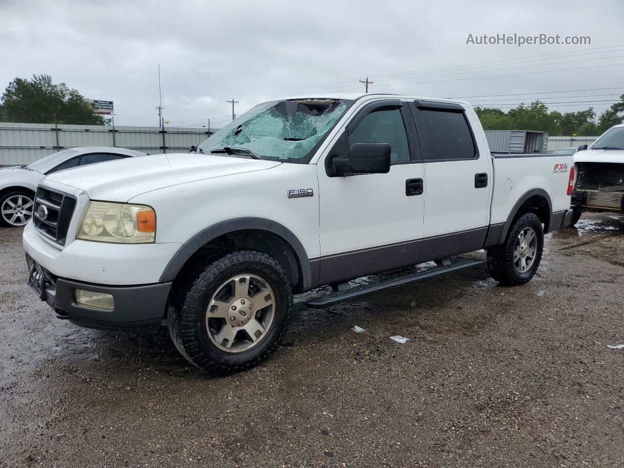 2004 Ford F150 Supercrew White vin: 1FTPW14554KB72415