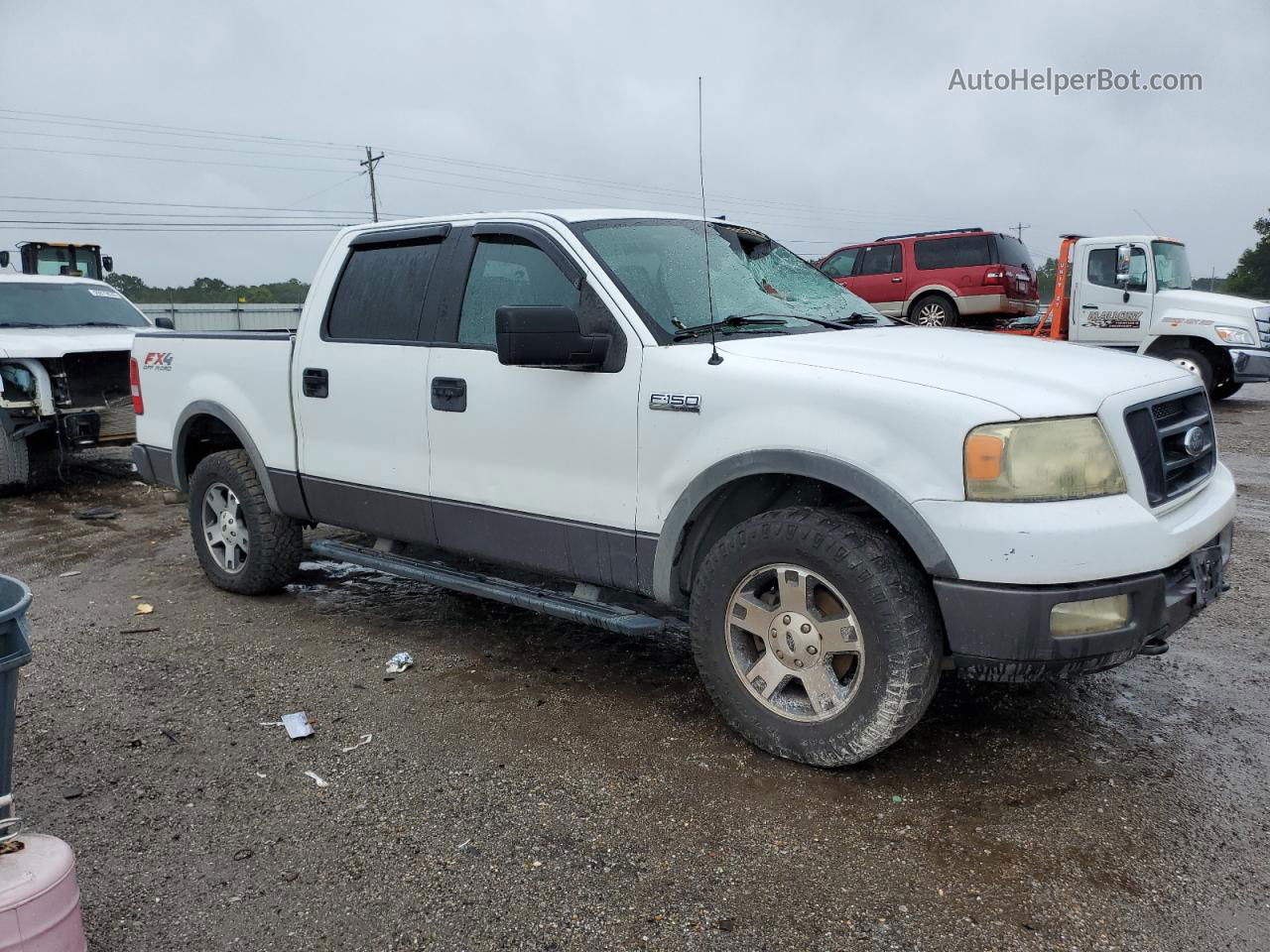 2004 Ford F150 Supercrew White vin: 1FTPW14554KB72415