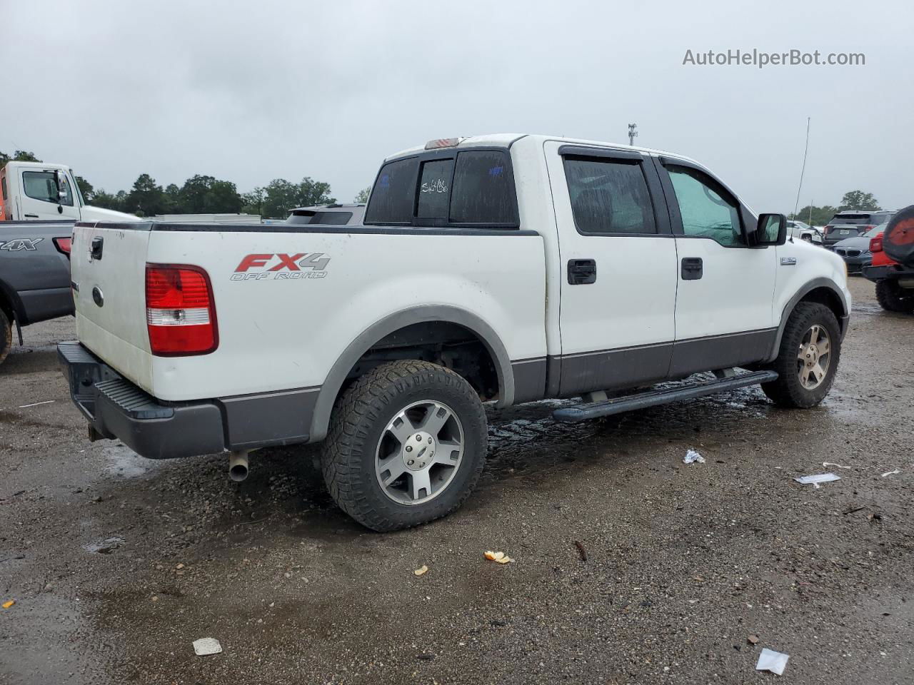 2004 Ford F150 Supercrew White vin: 1FTPW14554KB72415