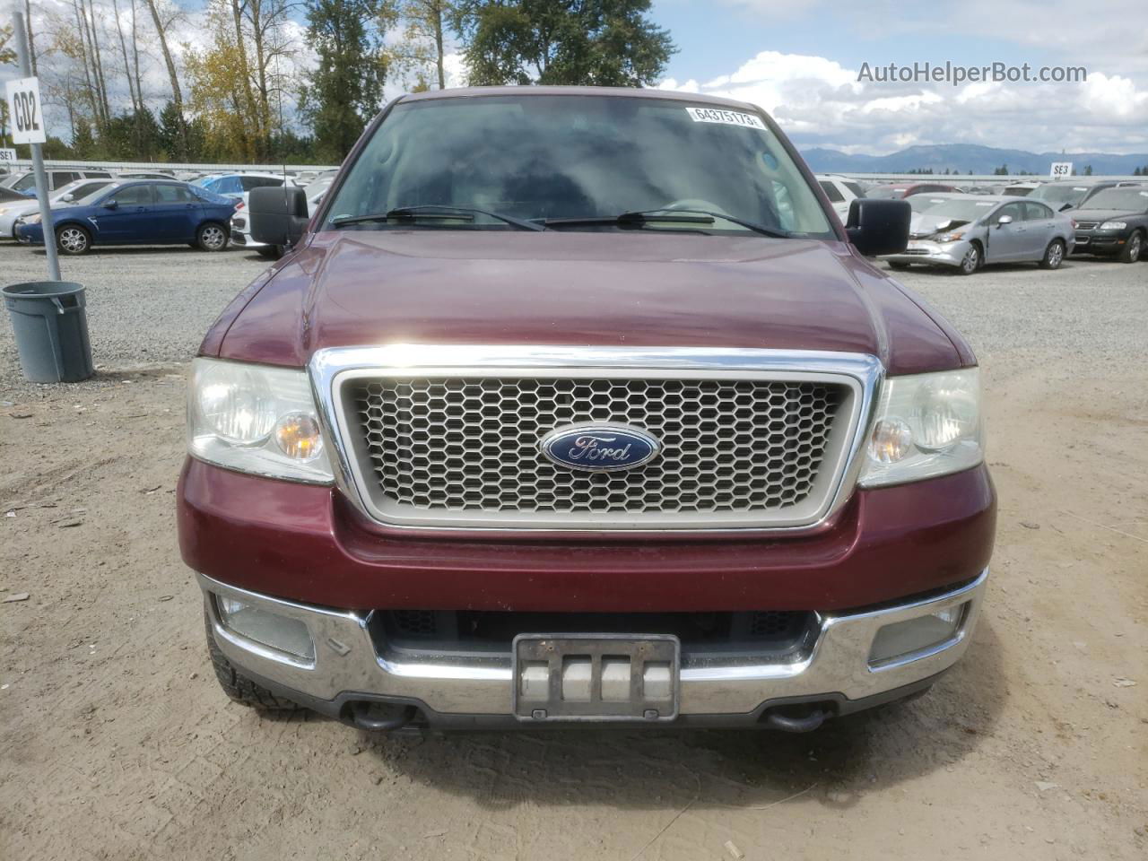 2004 Ford F150 Supercrew Maroon vin: 1FTPW14554KC01718