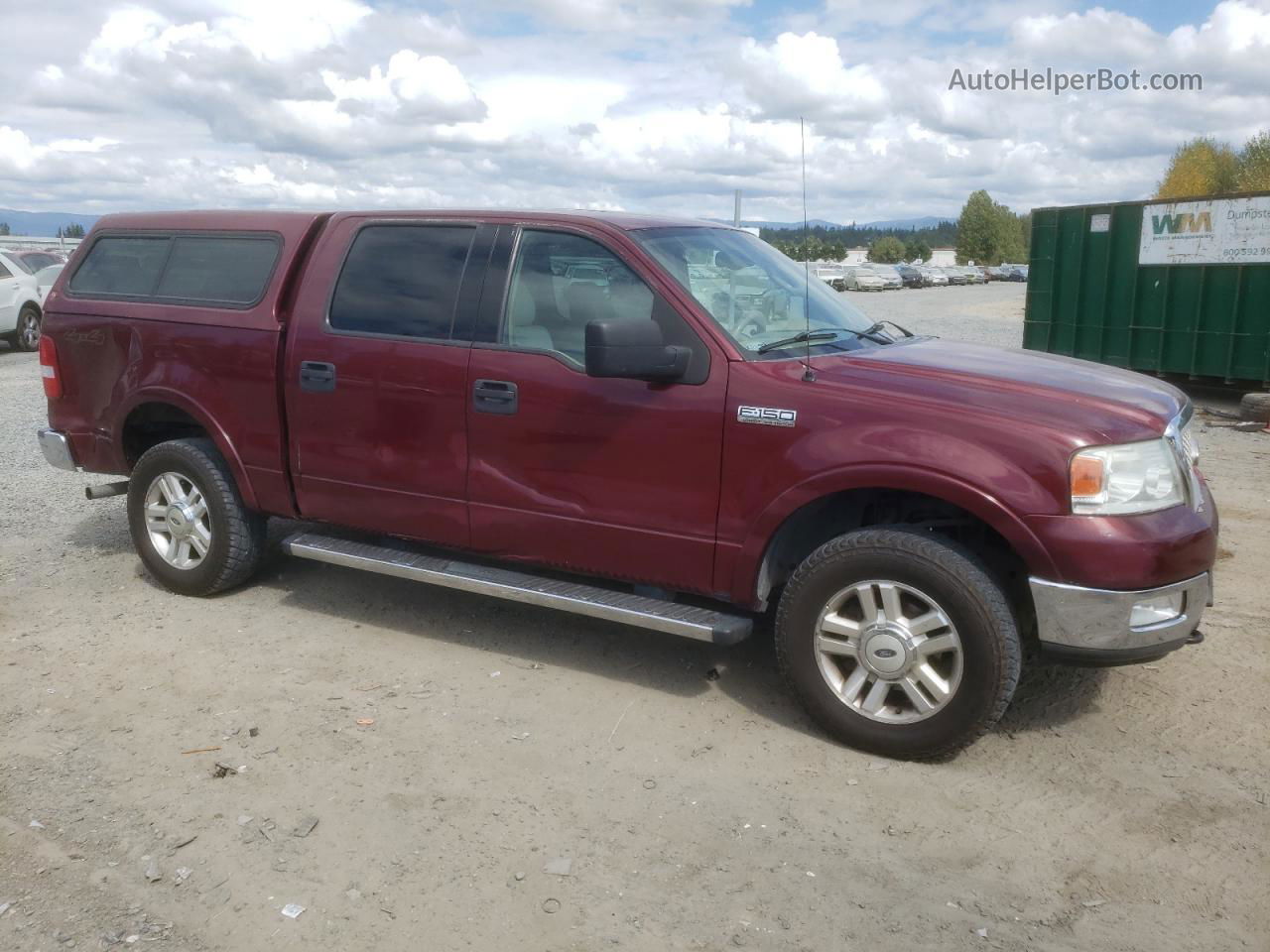 2004 Ford F150 Supercrew Maroon vin: 1FTPW14554KC01718