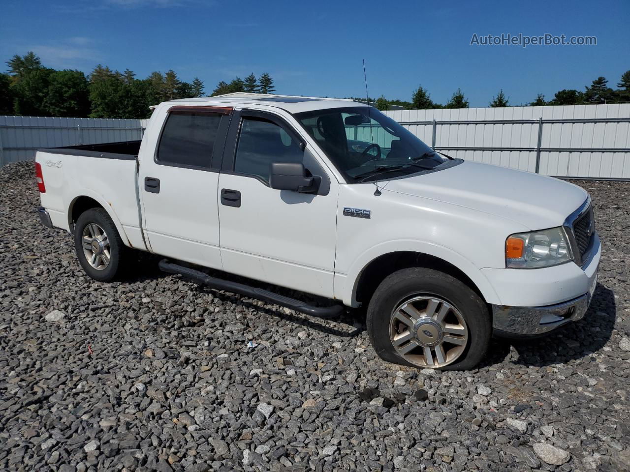 2005 Ford F150 Supercrew White vin: 1FTPW14555FA85849