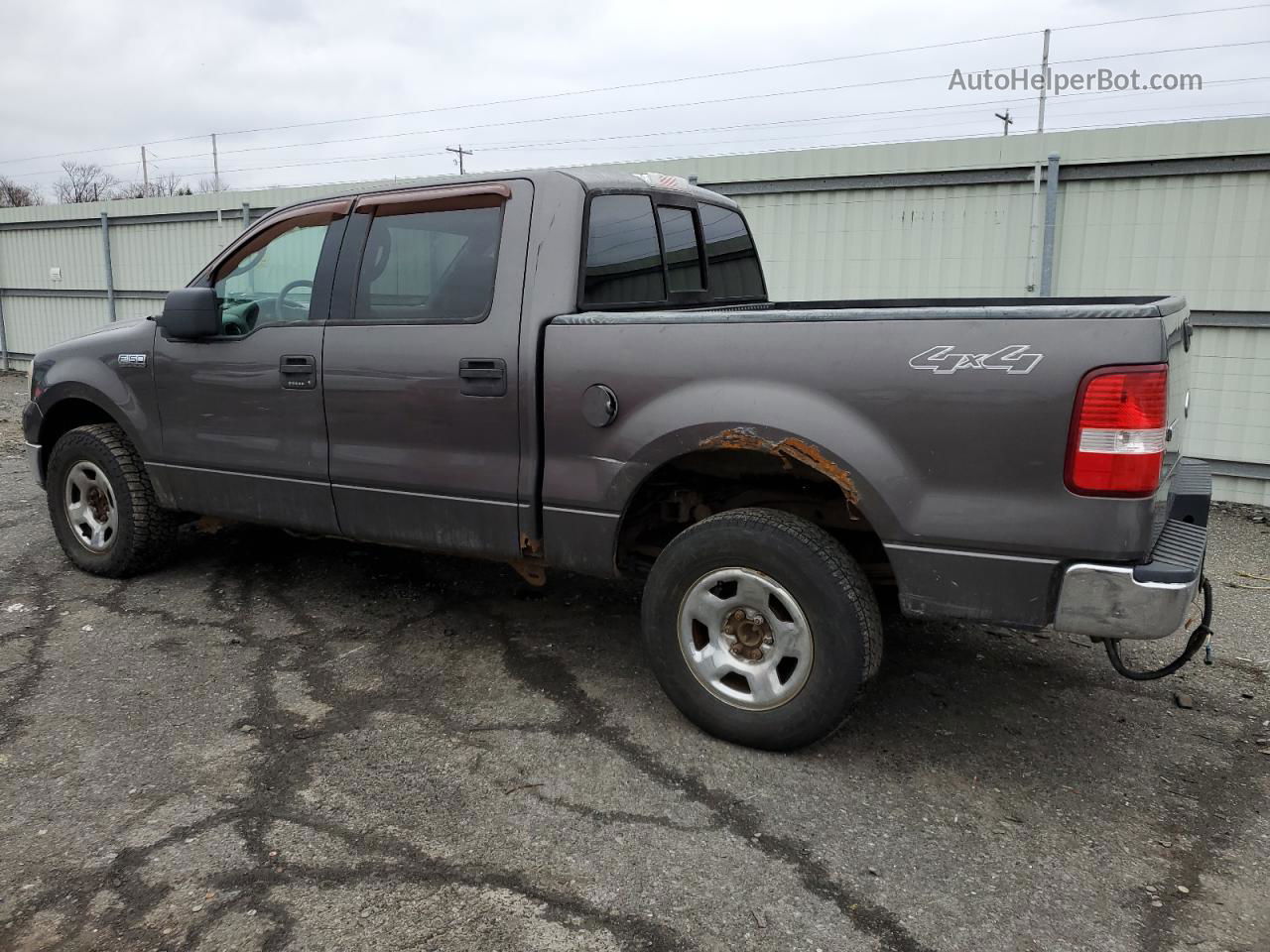 2004 Ford F150 Supercrew Gray vin: 1FTPW14564KD90671