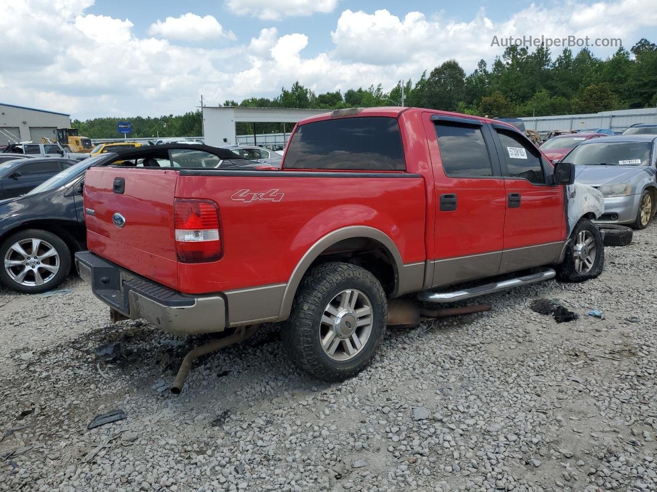 2005 Ford F150 Supercrew Red vin: 1FTPW14565KC77708