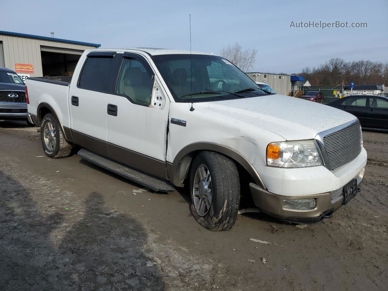 2005 Ford F150 Supercrew Белый vin: 1FTPW14565KC99272