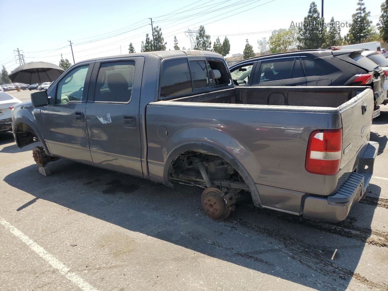 2004 Ford F150 Supercrew Gray vin: 1FTPW14574KC31996