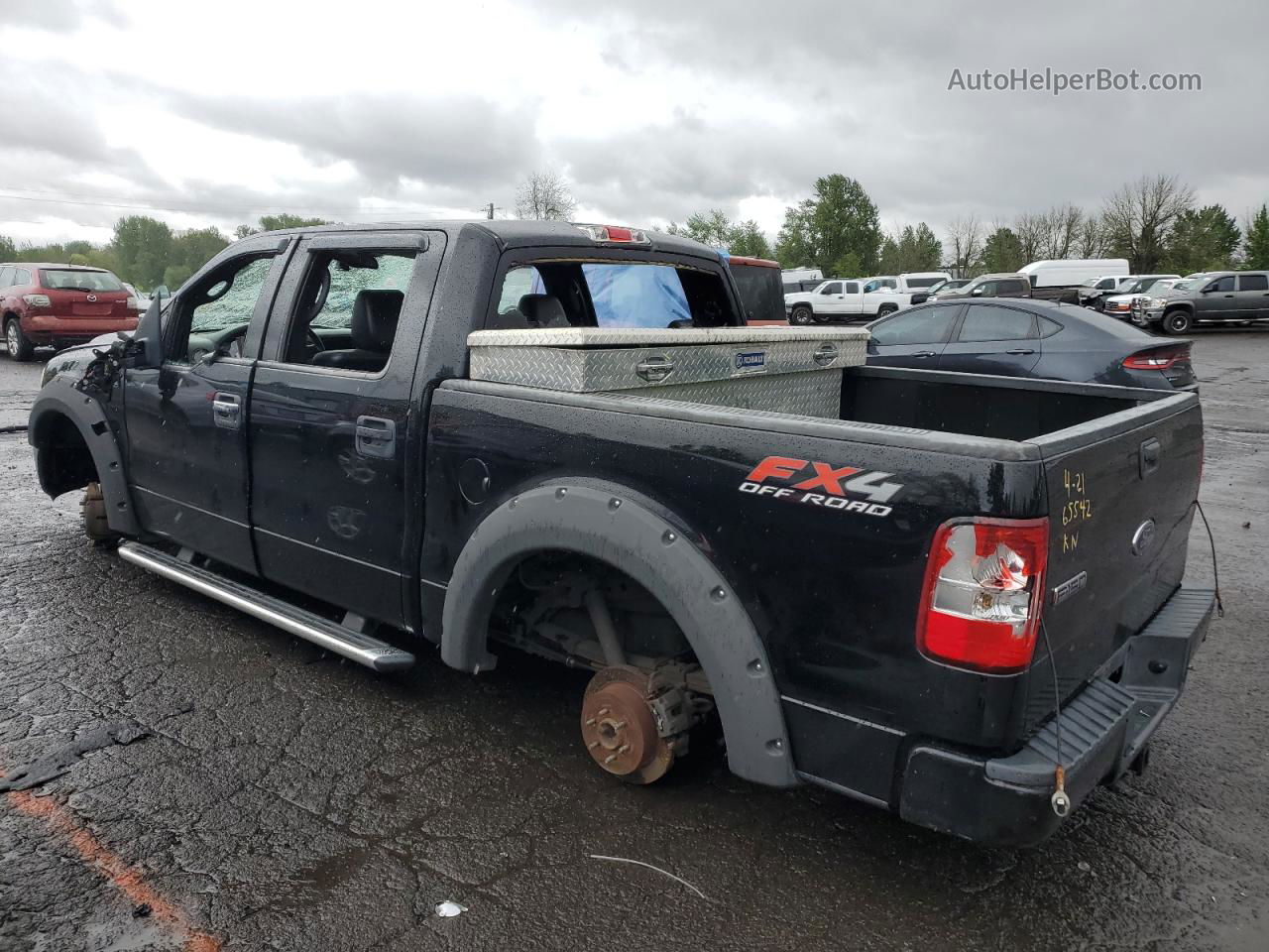 2004 Ford F150 Supercrew Black vin: 1FTPW14574KC58258