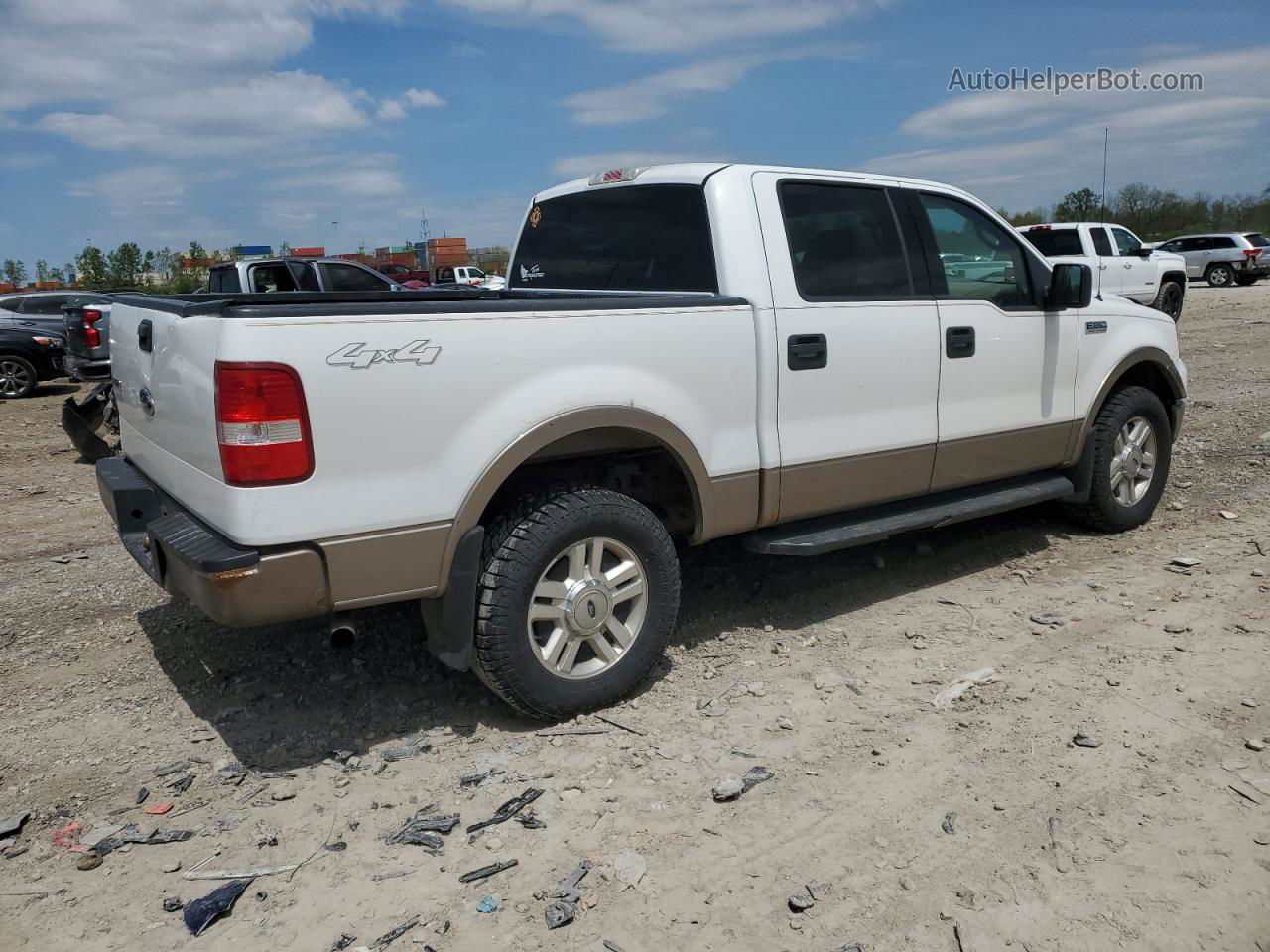 2004 Ford F150 Supercrew White vin: 1FTPW14574KC84018